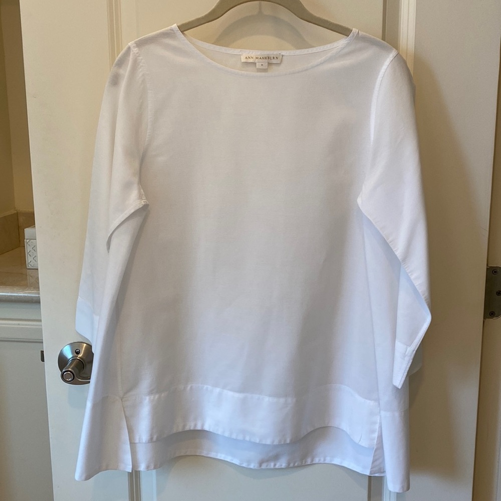 ANN MASHBURN White Blouse Top